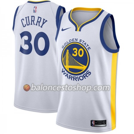 Camiseta Hombre NBA Golden State Warriors Stephen Curry 30 Nike 2017-18 Blanco Swingman
